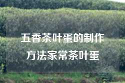 五香茶叶蛋的制作方法家常茶叶蛋