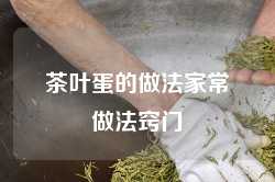 茶叶蛋的做法家常做法窍门